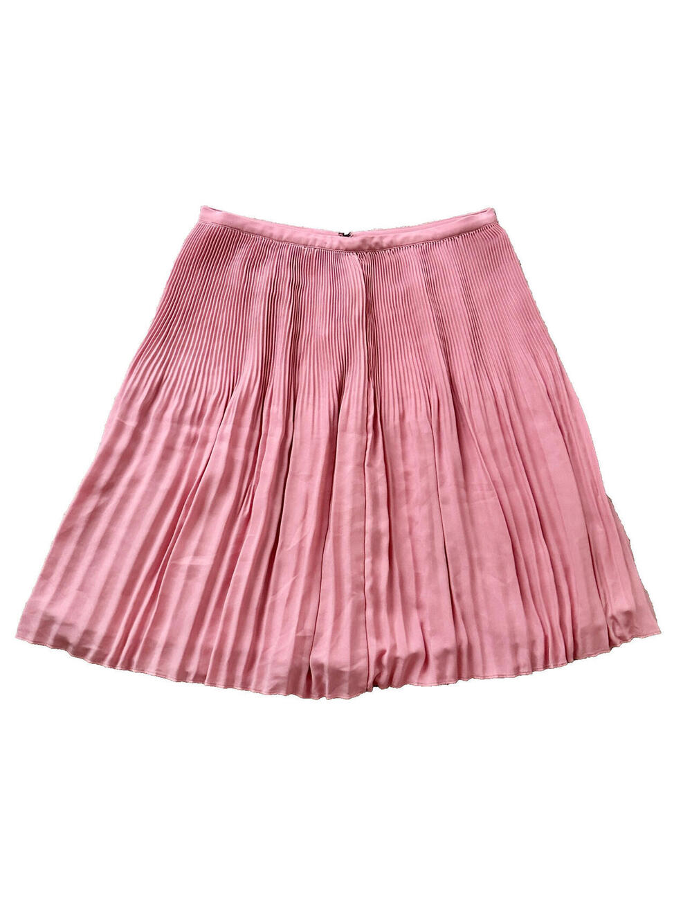 Ann Taylor Loft Cherry Pink Fluid Pleated A-Line Skirt Knee-Length Lined 2